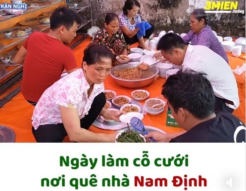 Xem clip làm cỗ cưới ở Nam Định, dân tình rần rần than thở nhớ quê