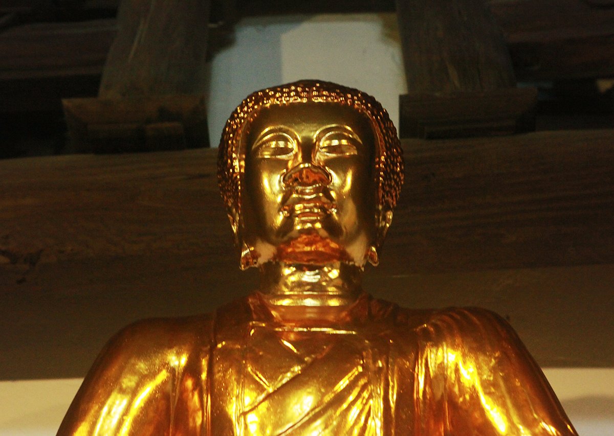 Ảnh: Chiêm ngưỡng tượng đá dát vàng vô cùng quý hiếm - 5