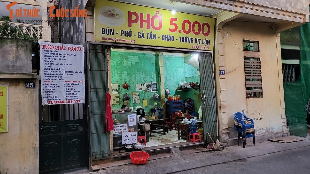 Quan pho 5.000 dong giua Thanh Nam gan 20 nam khong tang gia