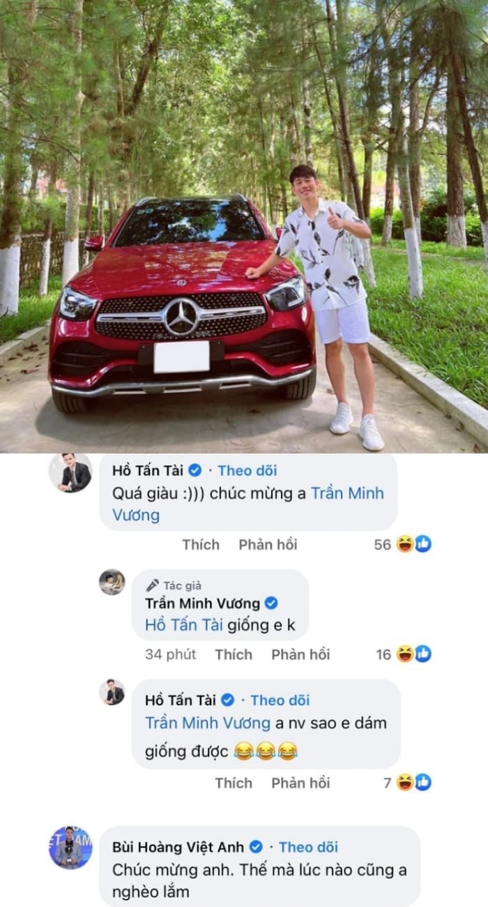  Bài đăng mới nhất của Minh Vương nhận được nhiều bình luận thú vị từ đồng đội. (Ảnh: FB Minh Vương)