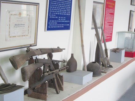 Một góc bảo tàng xã Liên Minh. 