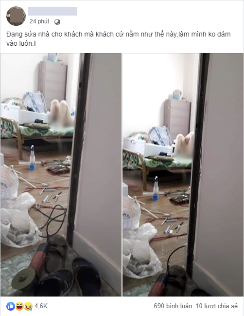 Anh thợ sửa nhà tội nhất năm 2019: Muốn làm việc cũng không yên vì cô chủ nhà nằm hớ hênh như "mời gọi" - Ảnh 1.