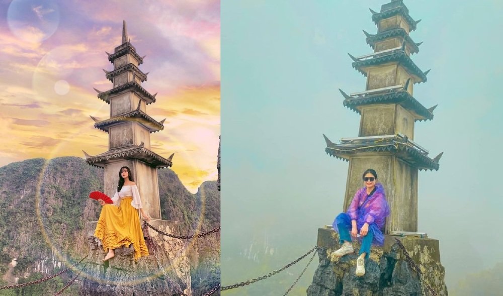 Cũng là Ninh Bình nhưng nhìn khác nhau một trời một vực. (Ảnh: Tràng An/FB.T.H)