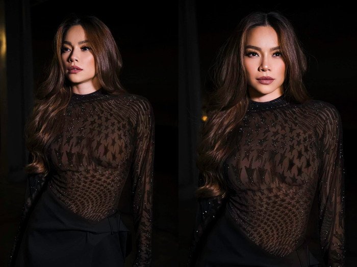 Đỏ mặt với bộ cánh mỏng tang như 'lá lúa', lộ cả vòng 1 ngồn ngộn của Hồ Ngọc Hà Ảnh 4