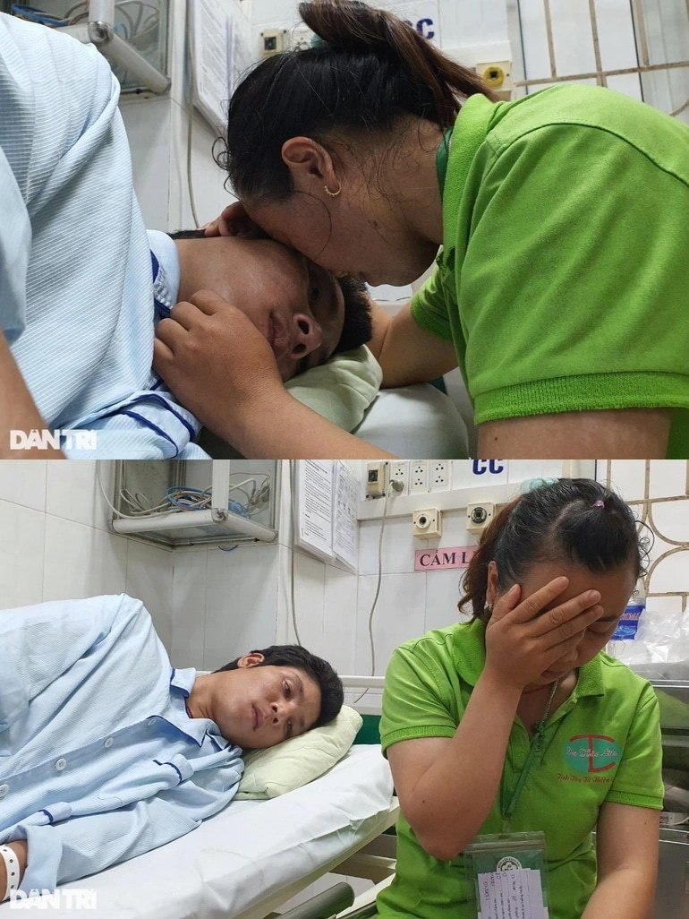  Anh còn hi vọng cứu nhưng gia đình không thể xoay xở được tiền. (Ảnh: Dân Trí)