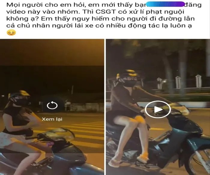  Cô gái ở Đồng Tháp buông 2 tay lái xe rồi đăng tải clip lên mạng xã hội. 