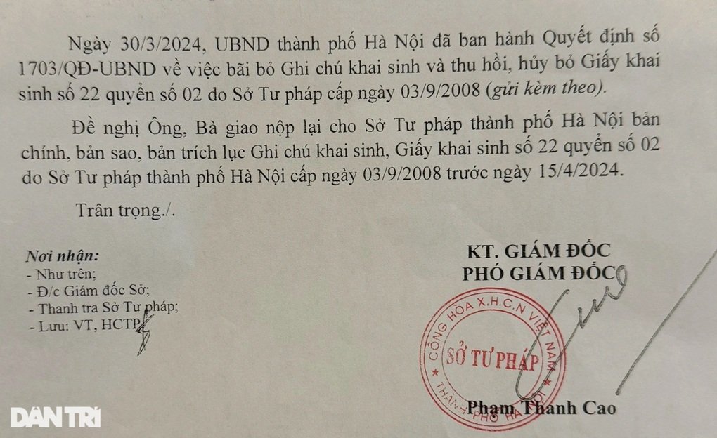 Giấy khai sinh bị thu hồi, hủy bỏ khi nào? - 2 Giấy khai sinh bị thu hồi, hủy bỏ khi nào? - 2