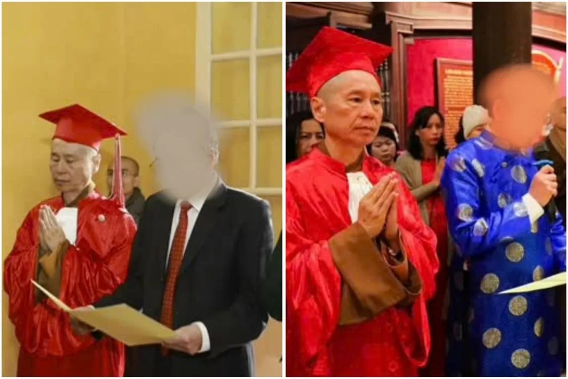 Thượng tọa Thích Chân Quang tổ chức Lễ Vinh quy bái tổ sau khi nhận bằng tiến sĩ Luật học của Trường Đại học Luật Hà Nội ( Ảnh: sưu tầm) Thượng tọa Thích Chân Quang tổ chức Lễ Vinh quy bái tổ sau khi nhận bằng tiến sĩ Luật học của Trường Đại học Luật Hà Nội ( Ảnh: sưu tầm)