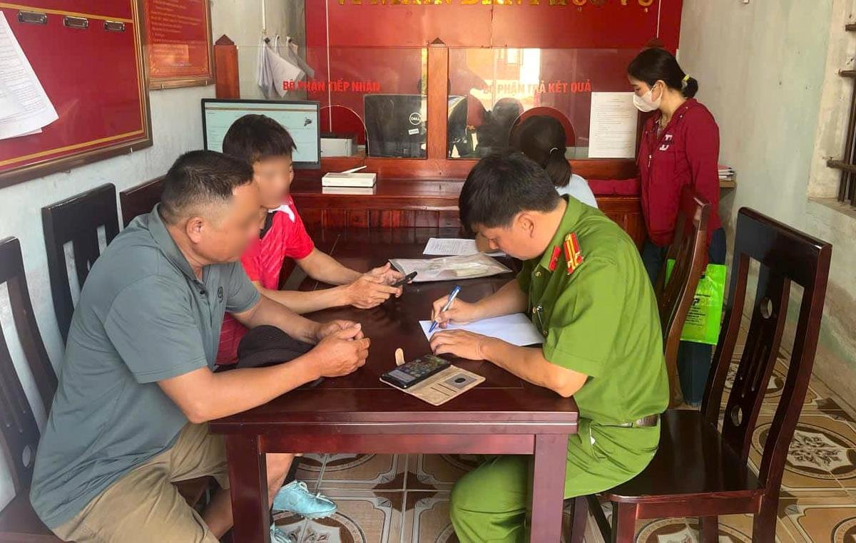 Thư cảm ơn của anh C. gửi Công an xã Diễn Hùng.