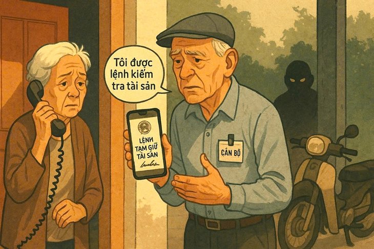 Thủ đoạn lừa đảo mới: Cử 'cán bộ' đến nhà nạn nhân sau khi hù dọa qua điện thoại - Ảnh 1. lừa đảo - Ảnh 1.
